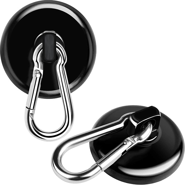 170LBS Neodymium Carabiner Hook Magnetic Hooks Heavy Duty with Swivel