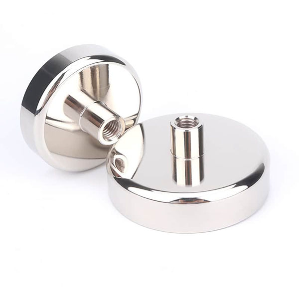 55Kg Pull Force Pot Magnet D42 with Threaded Sleeve M6 Pot Magnets